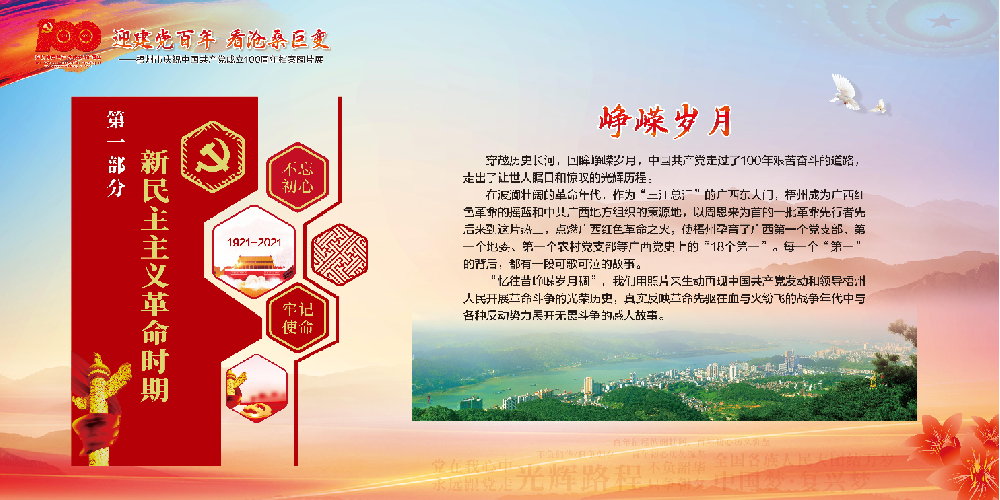 “迎建党百年 看沧桑巨变”——梧州市庆祝中国共产党成立100周年档案图片展